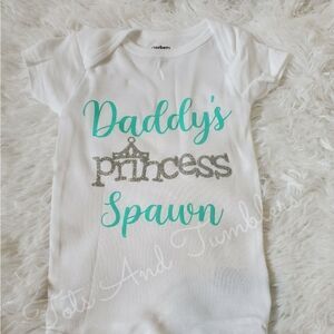 Daddy's Princess Spawn 3-6 month onesie